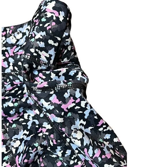 Avia Pink Blue Abstract High Waist Athletic Leggings Recycled Fabric L 10-12 - Picture 11 of 16